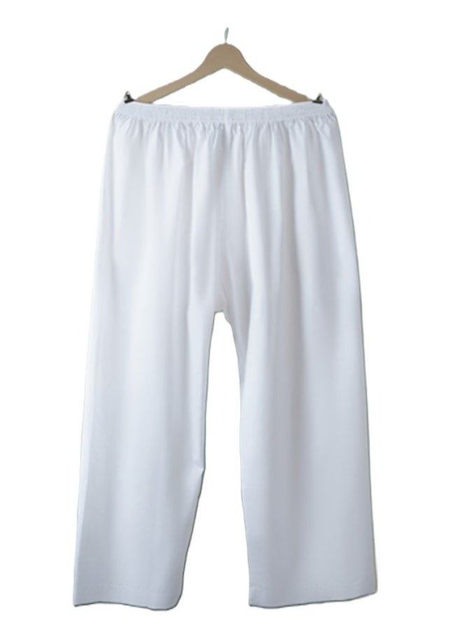 RAHMA COLLECTIONS Kids White Sirwal Pants | Elastic Waist Essential Under Kandora/Thobe wear, Lightweight Breathable Fabric, Comfortable and modest Traditional Arabic casual wear - Image 5